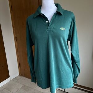 Lacoste Green Long Sleeve Polo Shirt no tag is like size M-L
